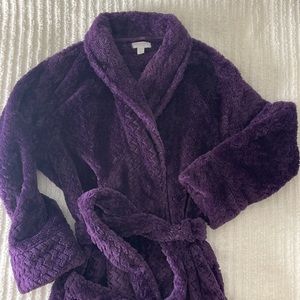 NWOT soft and cozy, deep purple bath robe.